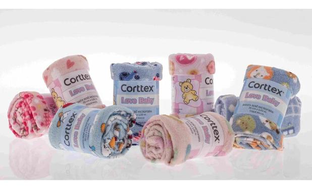 Kit C/ 3 Manta Bebê Microfibra Estampado Berço Soft- Corttex